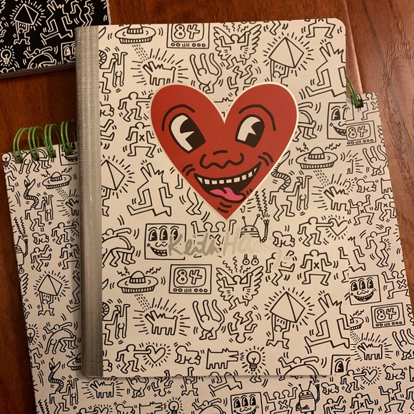 NWT Keith Haring Small Notebook Large Spiral Sketchbook Set Art Draw Paint - Picture 5 of 16